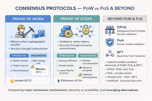 Consensus Protocols Explained - PoW vs PoS & Beyond