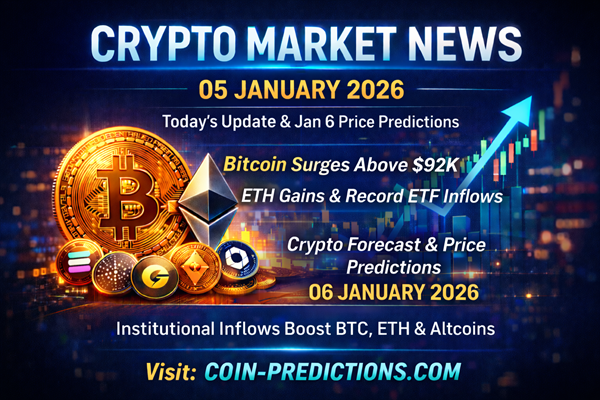 Crypto Market News Today (Jan 5, 2026) & Price Predictions for Jan 6