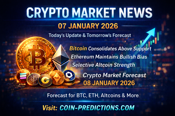 Crypto Market News Today (January 7, 2026) – Bitcoin Stable as Traders Eye Tomorrow’s Move