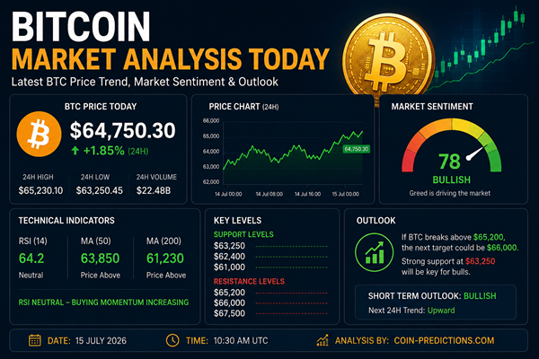 Bitcoin Market Analysis Today BTC Price Trend & Forecast