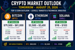 Crypto Market Outlook Tomorrow BTC, ETH & SOL Aug 25, 2026