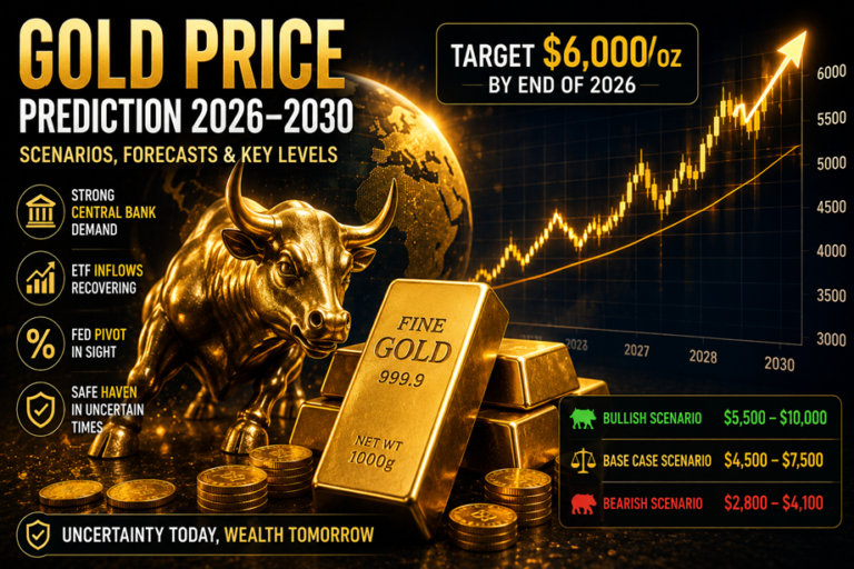 Gold Price Prediction 2026, 2027, 2028-2030 Forecast, Targets & Outlook
